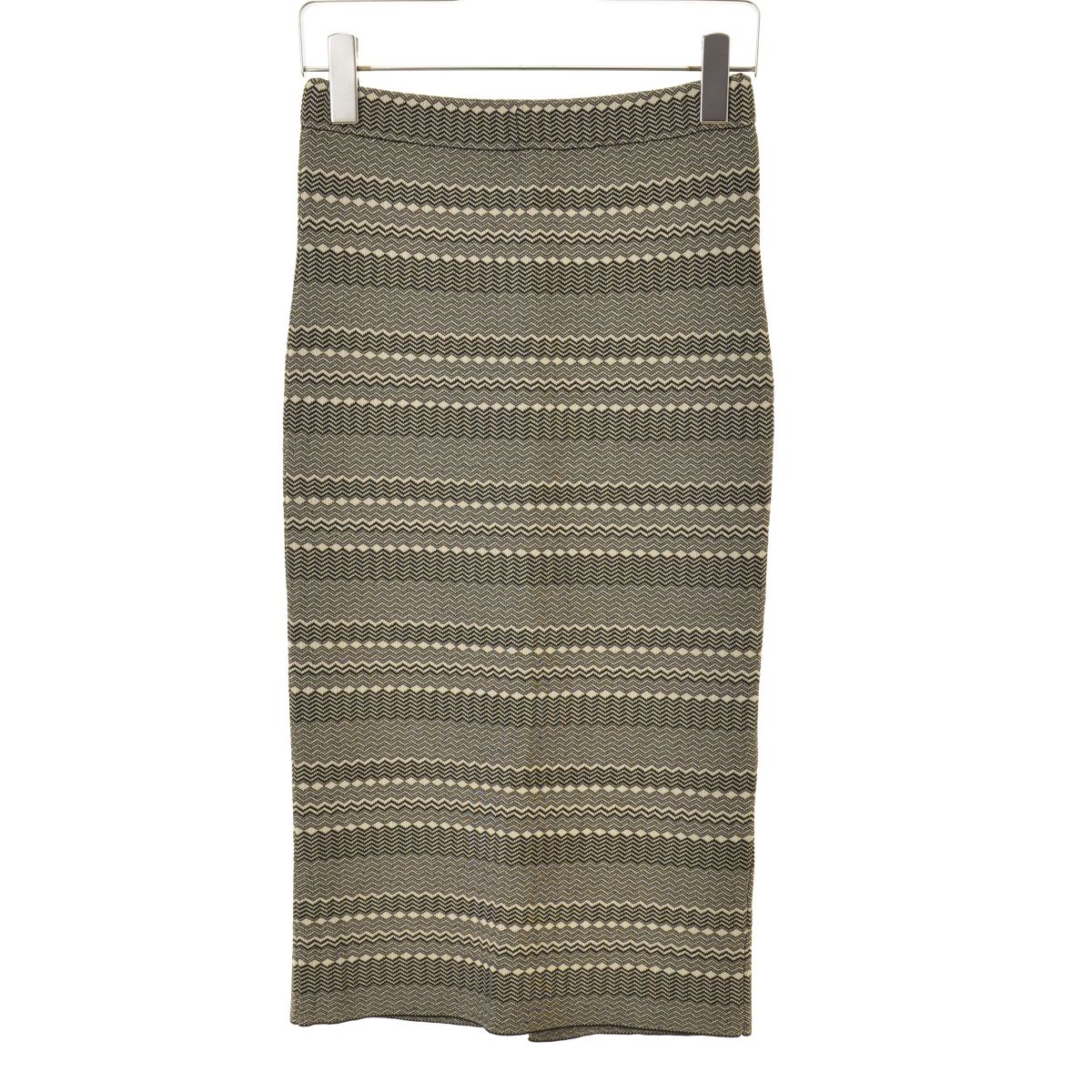 seed 3086033 Knitted Stripe Skirt ニット ボーダー ストライプロング