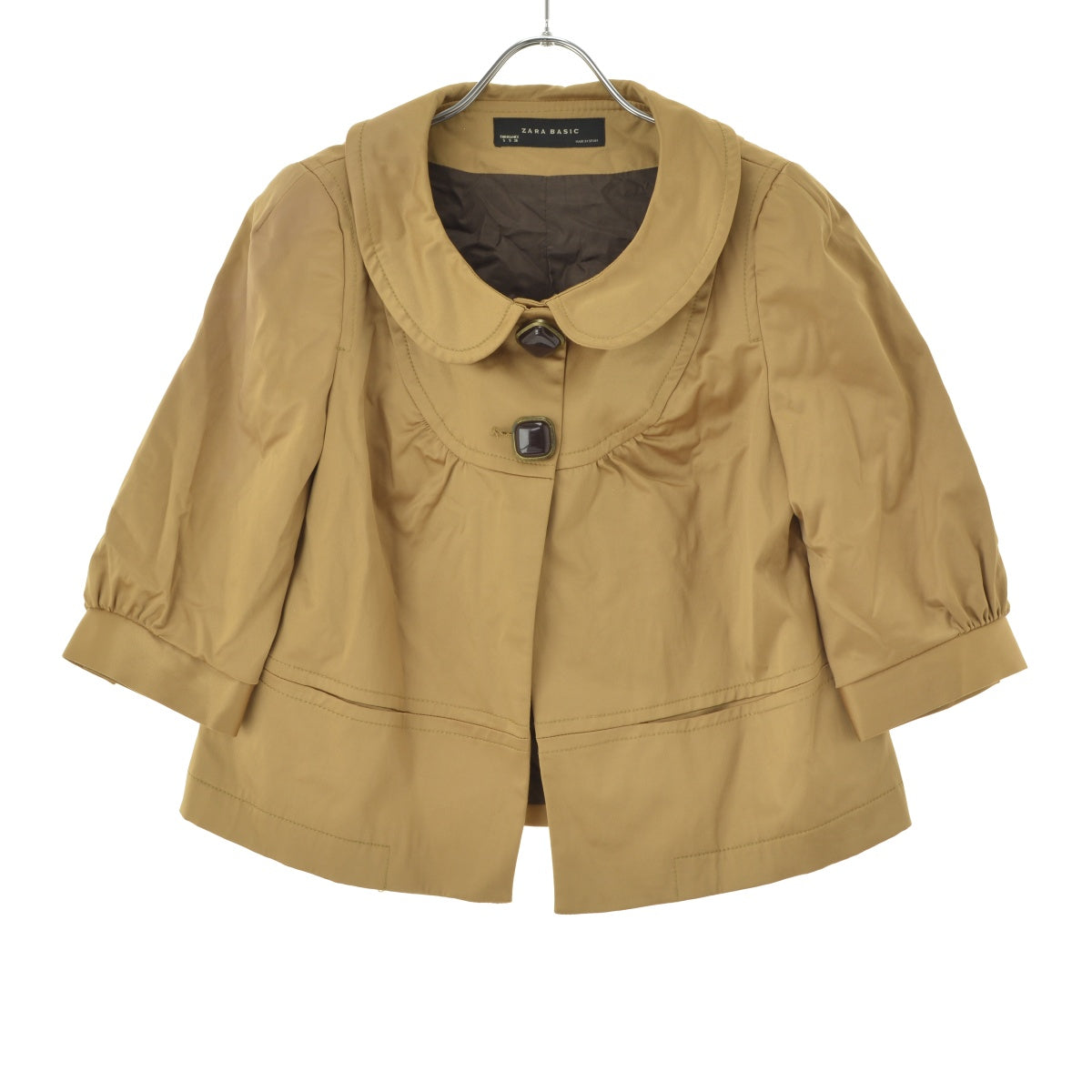 ZARA BASIC 七分袖ラウンドカラー