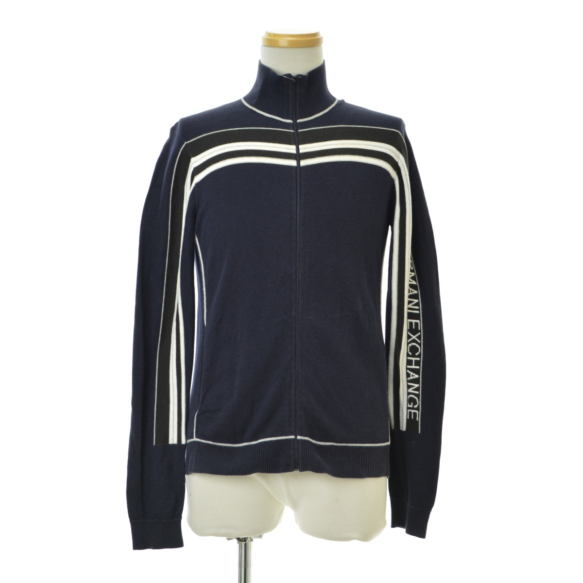 ARMANI EXCHANGE コットンニット ライン ジップアップ
