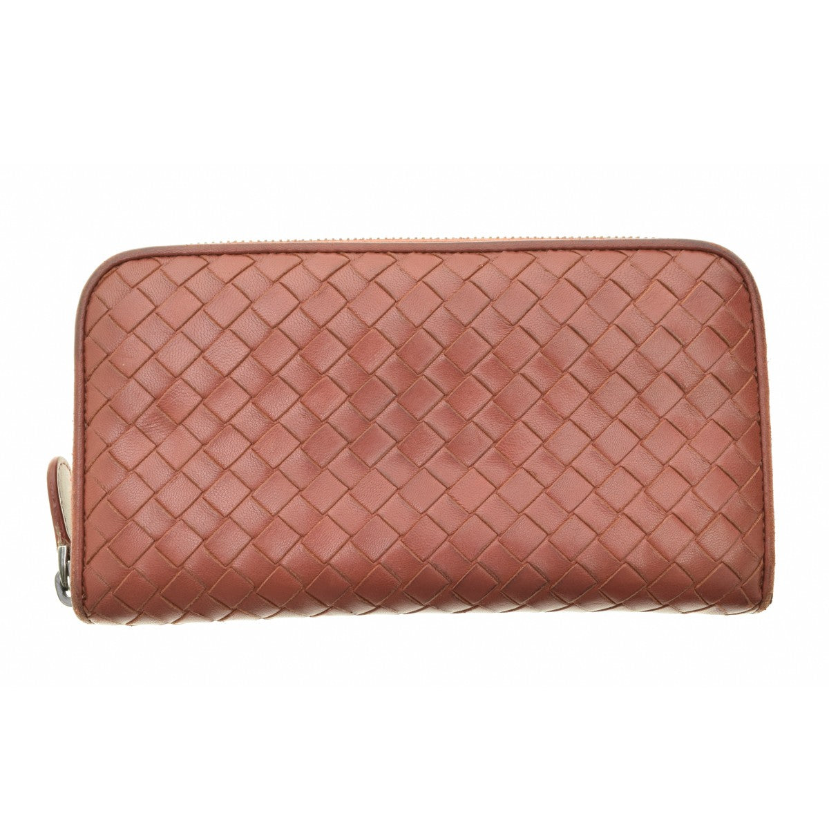 BOTTEGA VENETA ラムレザー イントレチャート ラウンドジップ ロングウォレット