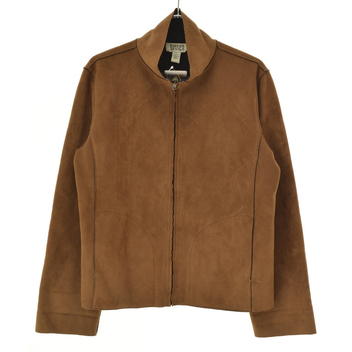 CHICO'S DESIGN フェイクスエード ジップアップ ブルゾン