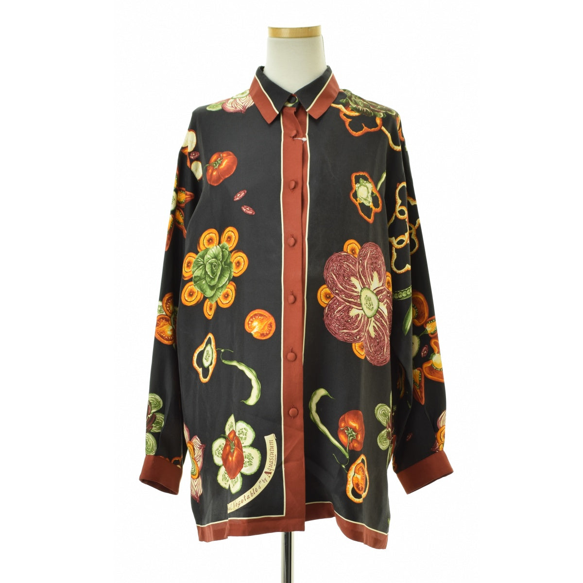 Aquascutum Floral Vegetables 総柄 シルク