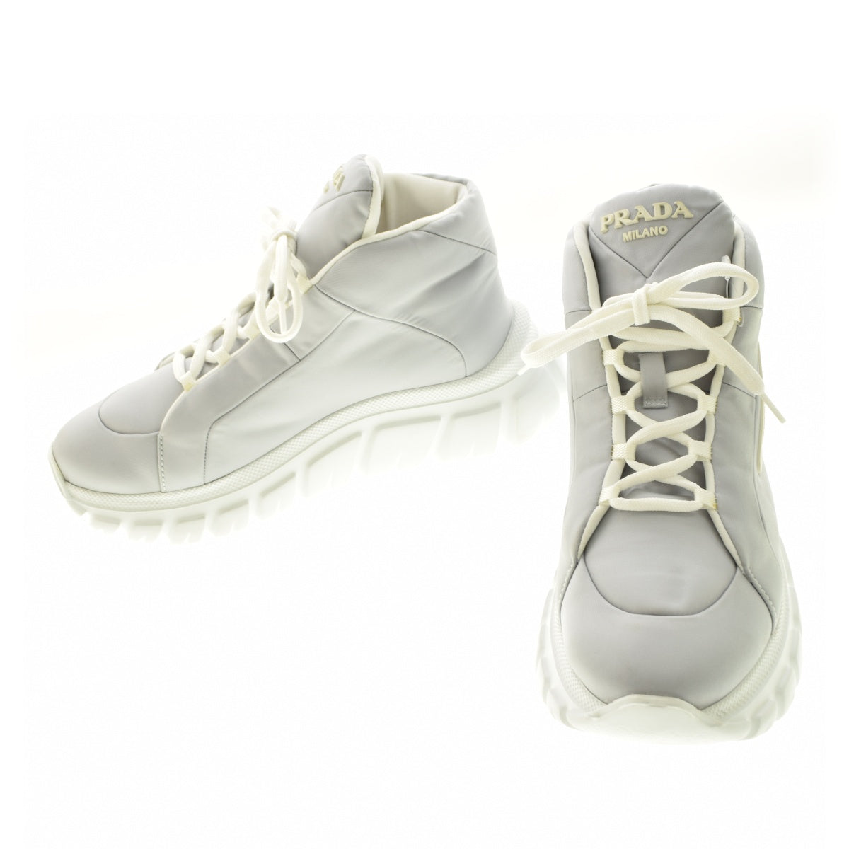 PRADA RE-NYLON 三角ロゴ トライアングルプレート ハイカット