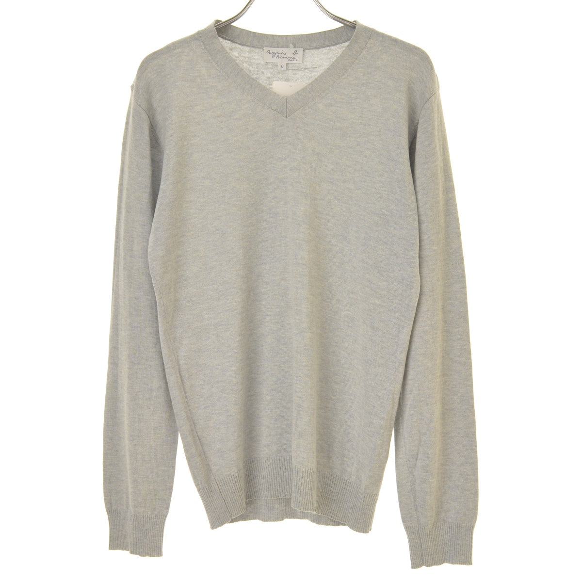 agnes b. homme コットンシルク Vネック