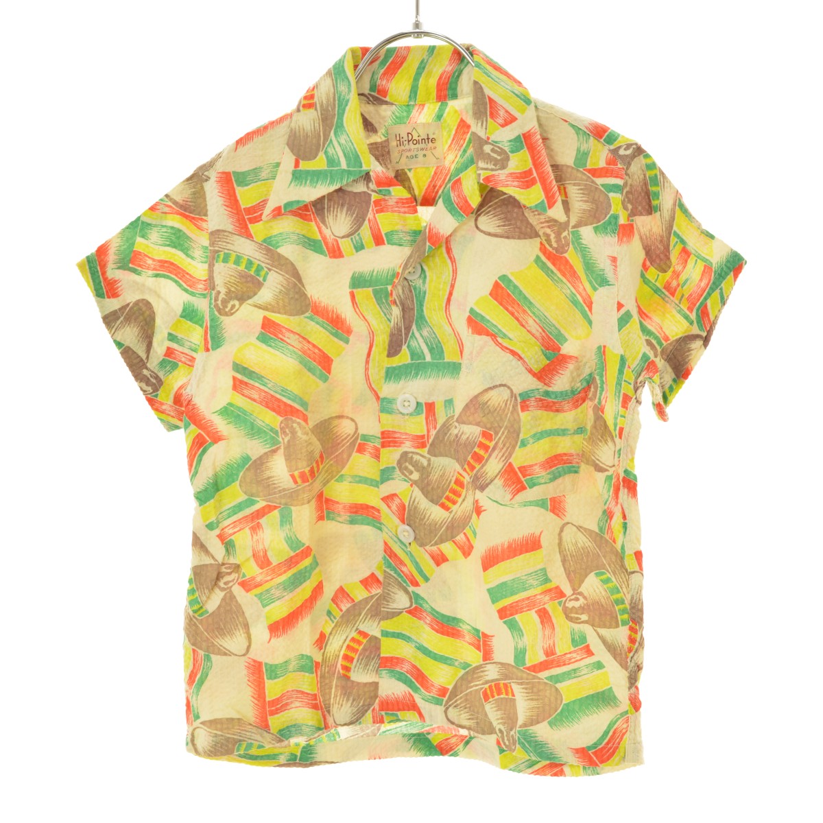 VINTAGE 50s シアサッカー オープンカラー