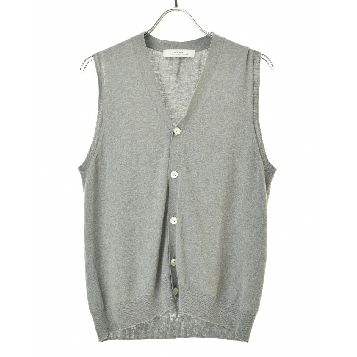 UNITED ARROWS Green Label Relaxing 3118-105-0035 16G BASIC HI/G Vネック ハイゲージコットン