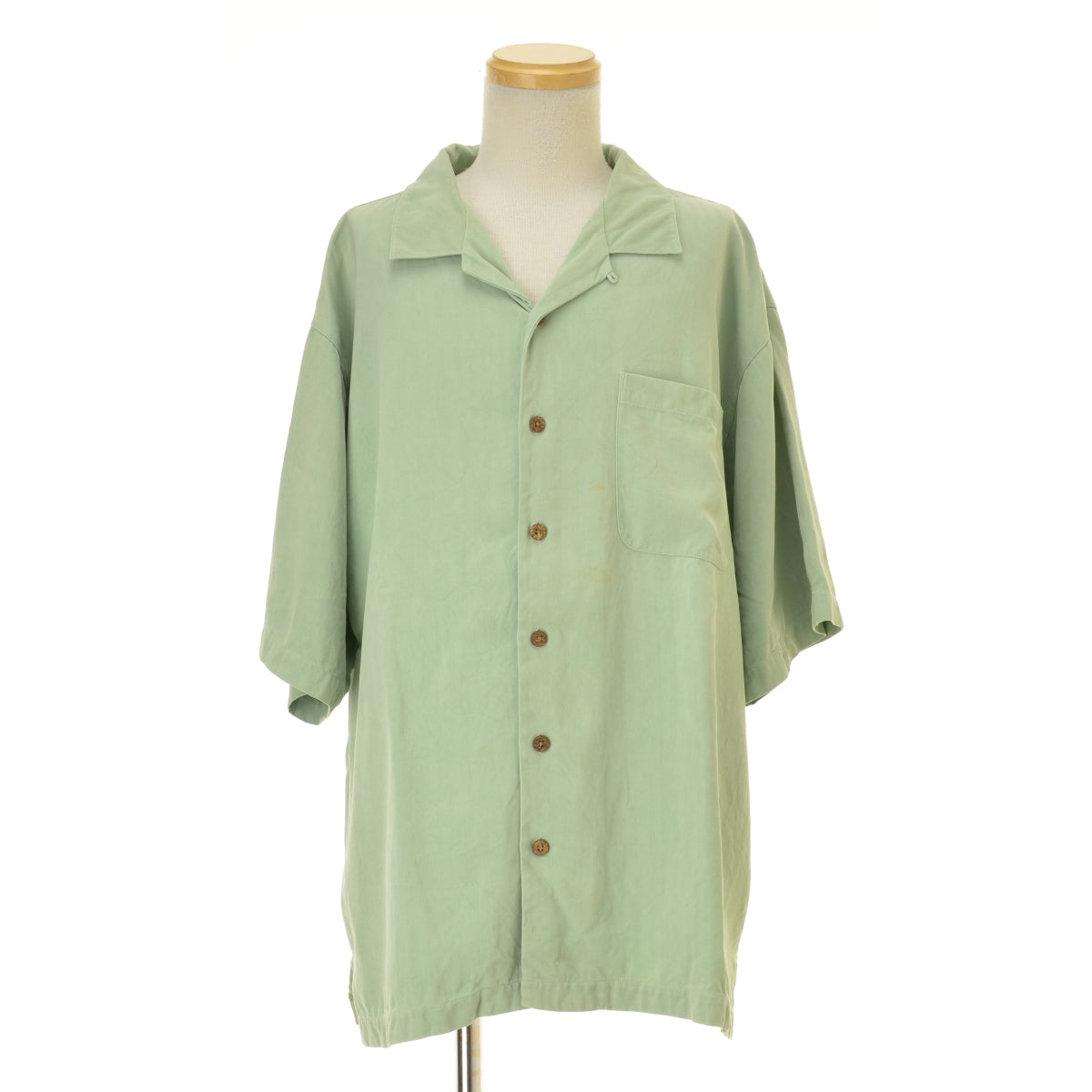 TommyBahama ヘリンボーン オープンカラー シルク