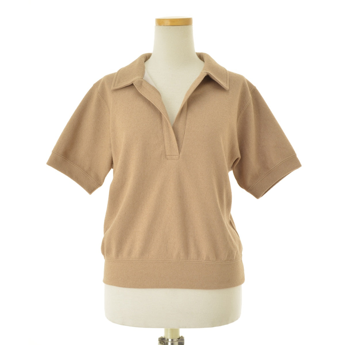 Steven alan 8217-222-0489 ブークレ ダンボール スキッパー ネック プルオーバー