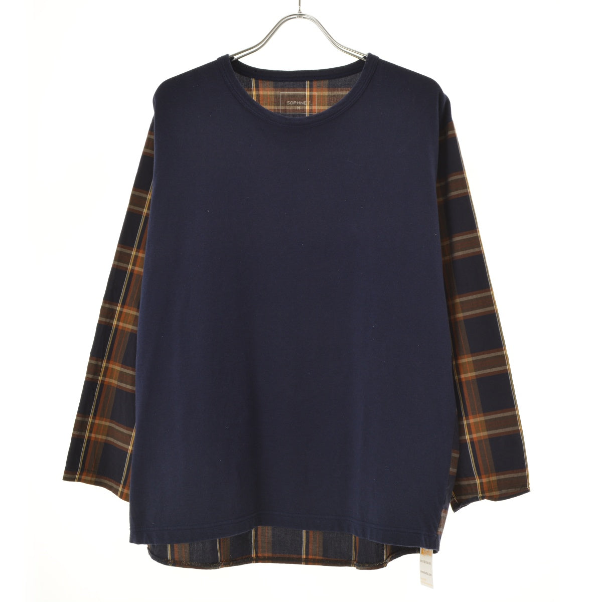 SOPH NET. SOPH-210043 L/S FABRIC MIX WIDE CUT&SEWN
