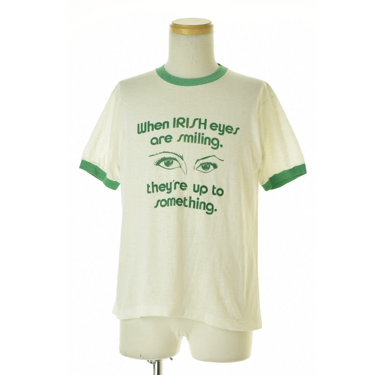 VINTAGE リンガー When IRISH eyes are smiling they're up to somothing プリント