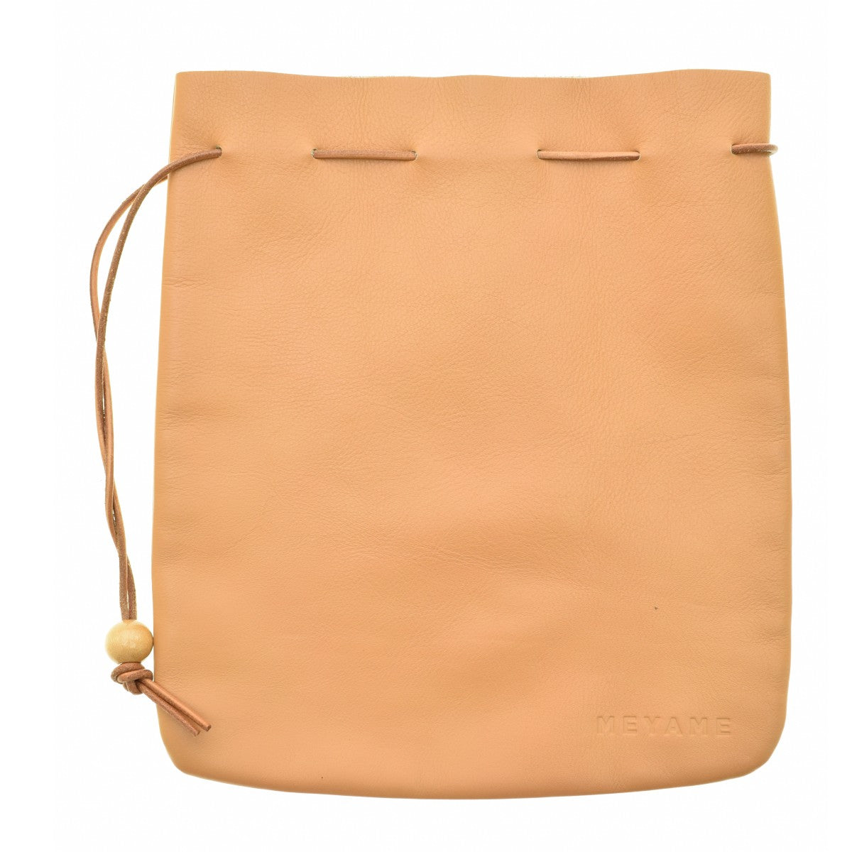 MEYAME LEATHER PURSE 巾着レザー