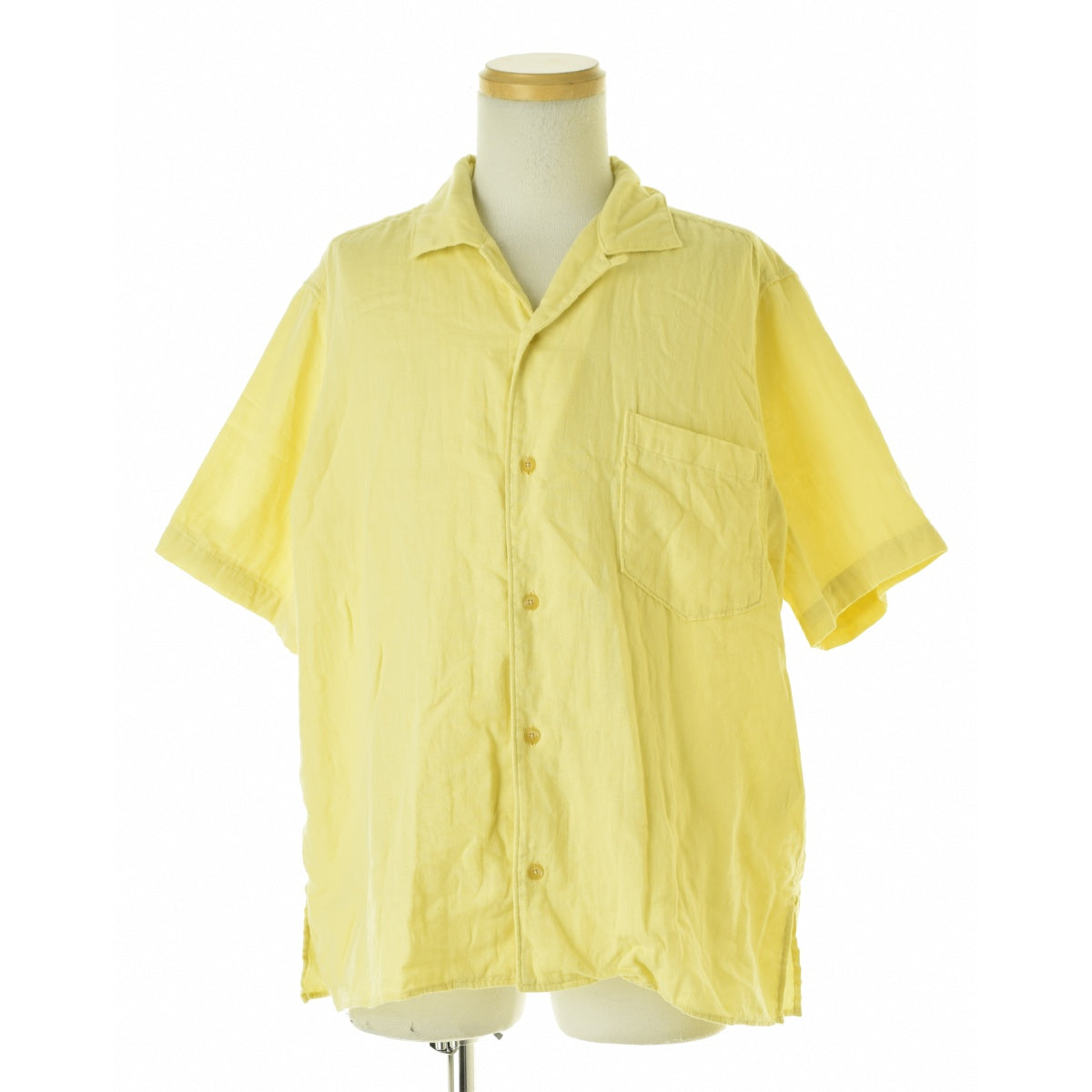 MANUAL ALPHABET MA-S-769 ORGANIC GAUZE OPEN COLLAR S/S SHT オーガニックガーゼ オープンカラー