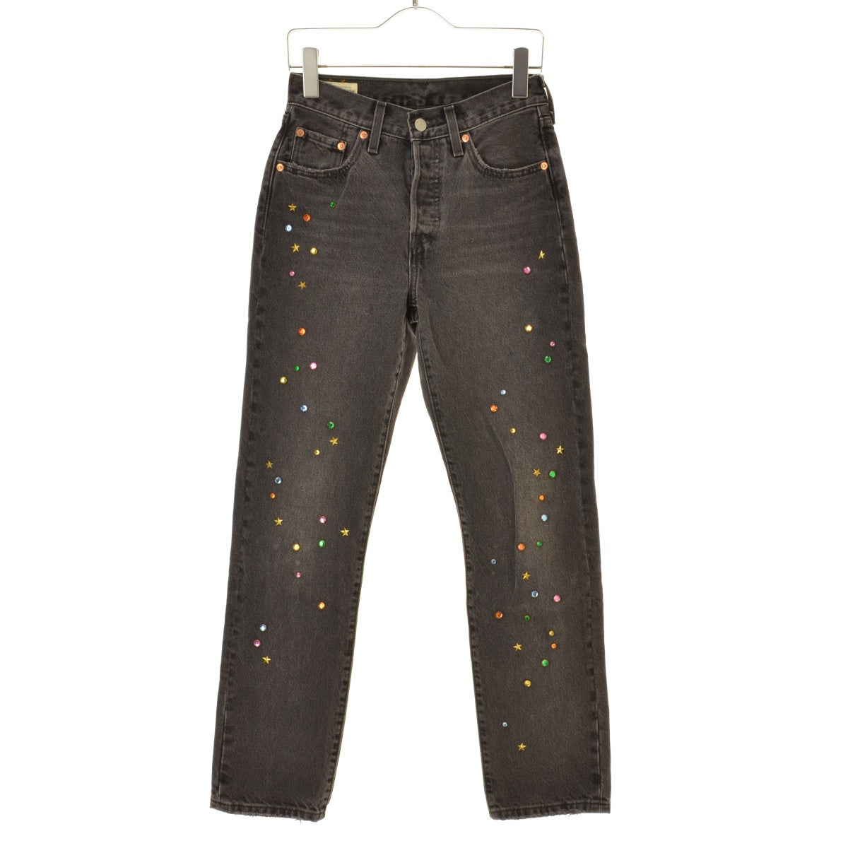 LeVIS PReMIUM 12501-0465 FOR WOMEN ブラック GLITTER BOMB
