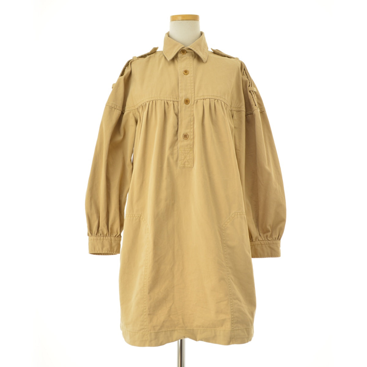 RALPH LAUREN ギャザーツイルシャツ