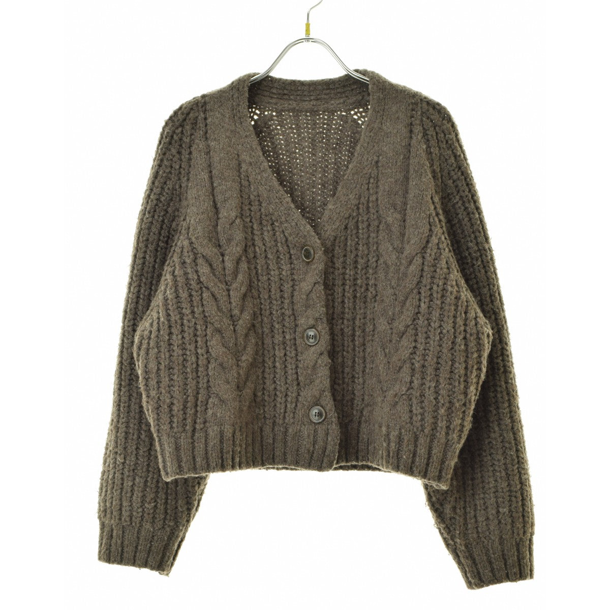 SEN TOKYO ケーブル編み Vネックショートニット