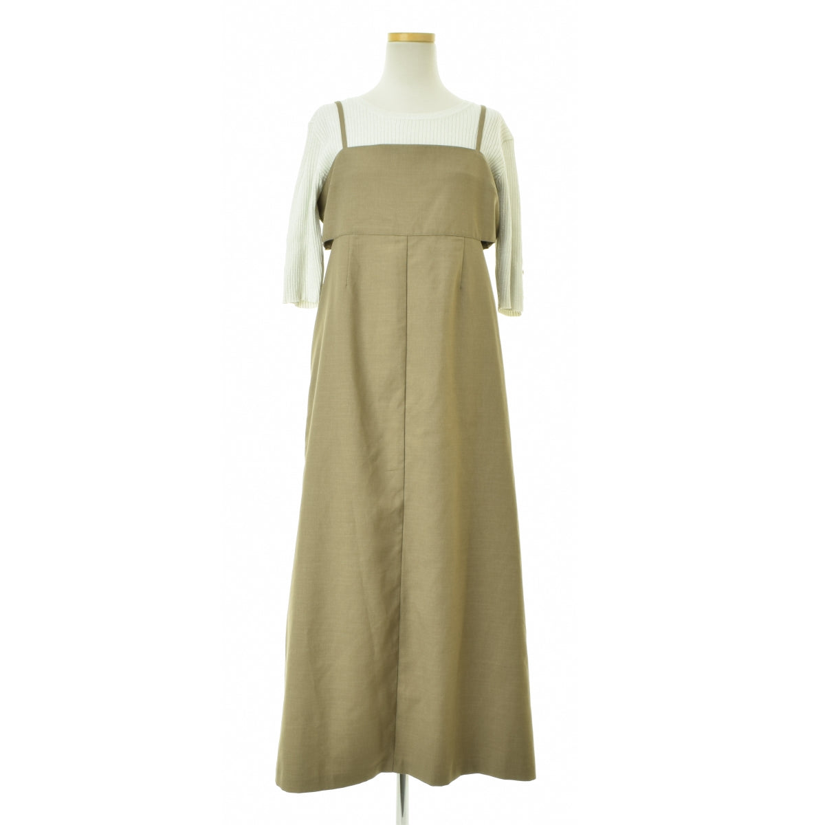 anySiS OPWKGM6580 【洗える・2SET】カットデザインスタイルアップ ワンピース×ニットロング