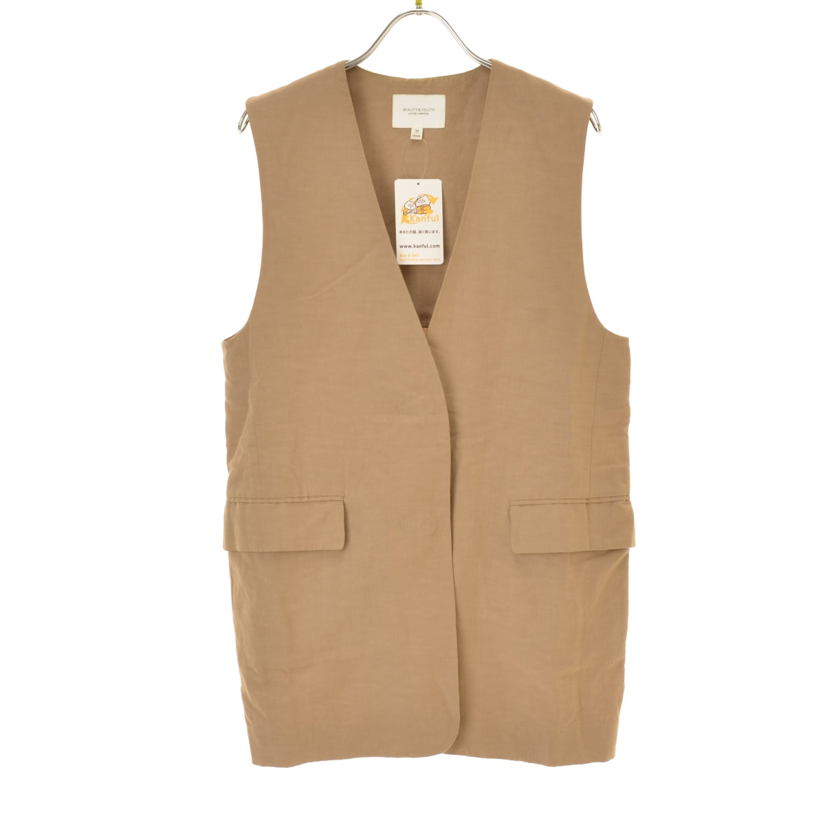 UNITED ARROWS BEAUTY & YOUTH 1625-139-4714 麻ブレンド カラーレスジレ
