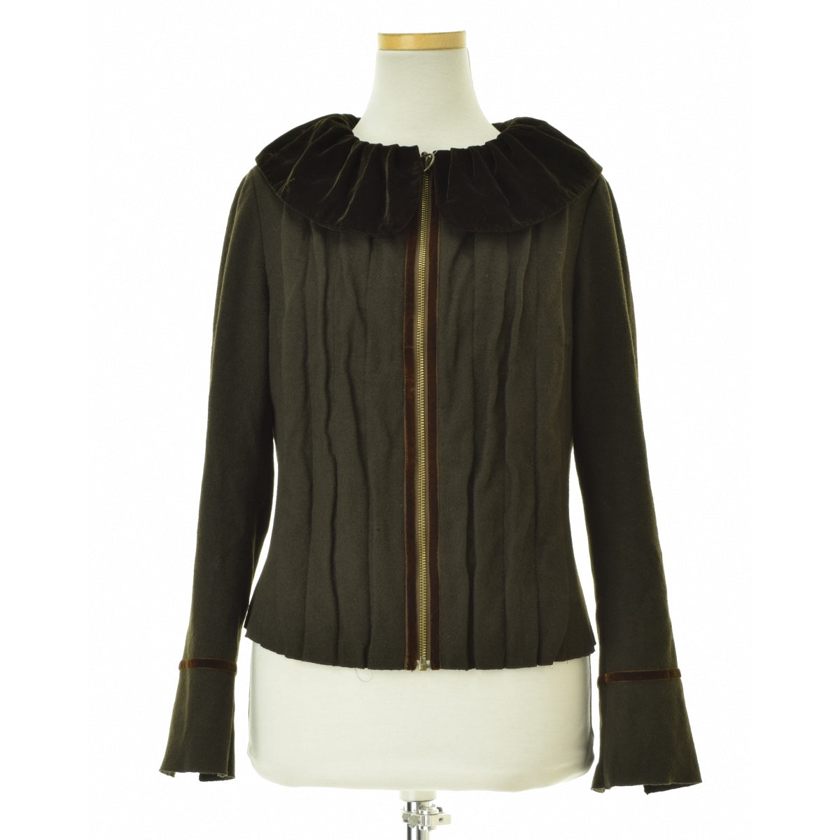 LANVIN ベロア切替 ジップアップ
