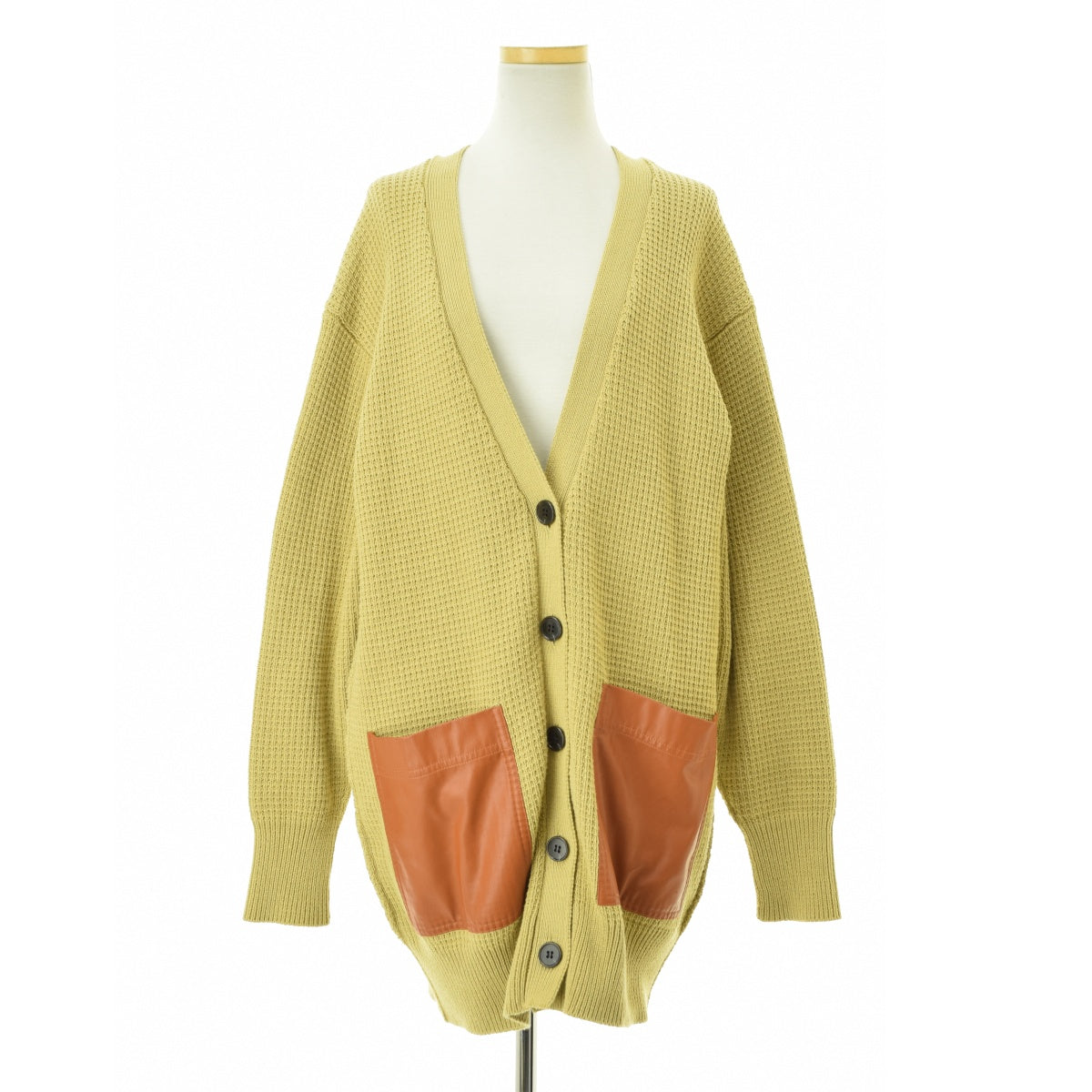 THE SHINZONE 20SS 20SMSNI07 LEATHER POCKET CARDIGAN
