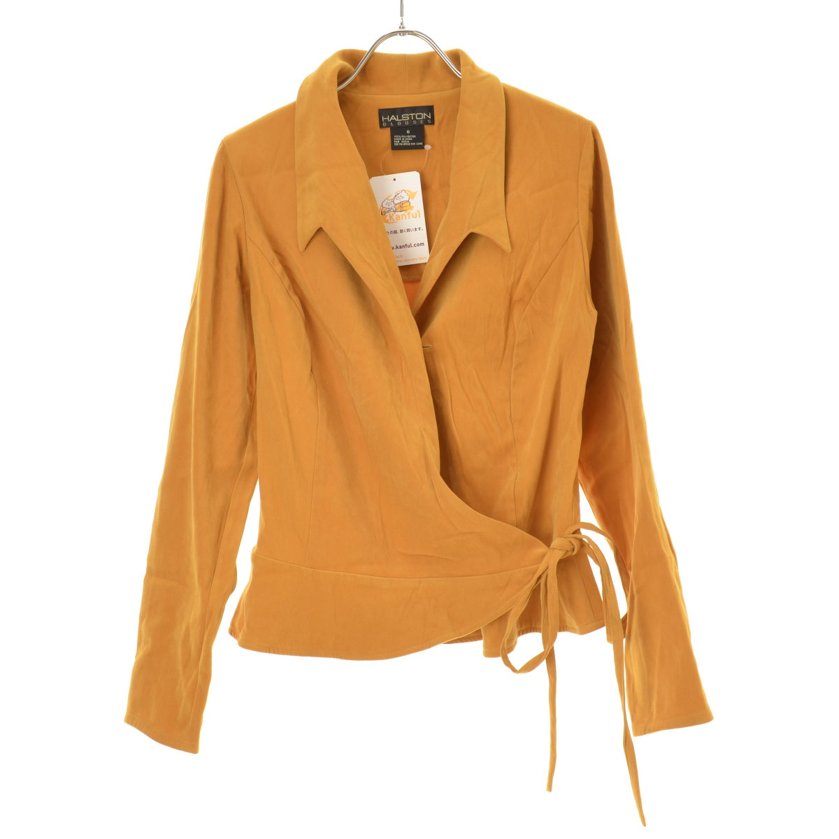 HALSTON オープンカラーラップ