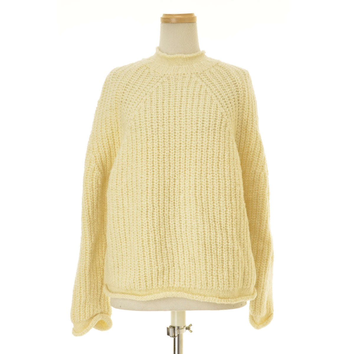 BATONER 21AW BN-21FL-057 WALL YARN SIGNETURE MOCK NECK