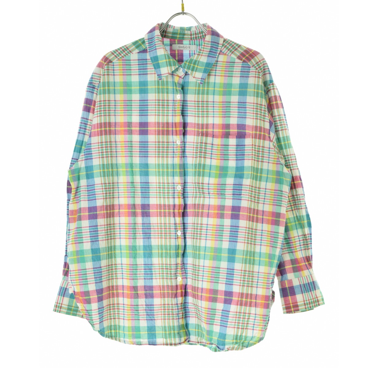 Simplicite 24SS 24050700831010 マドラスチェッククリンクル