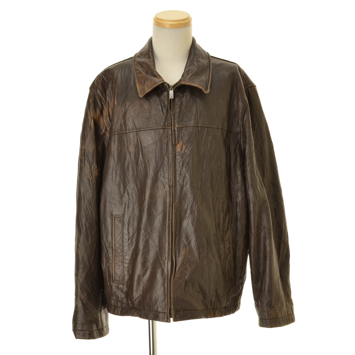 DOCKERS ニュージーランド ラムレザー ジップアップ