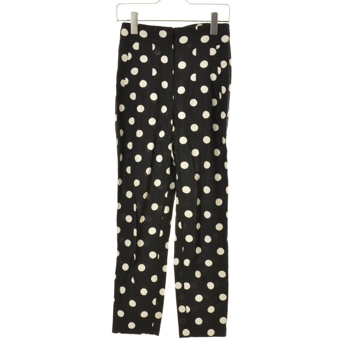 ZARA 7660/605/093 リネンブレンド ドットハイウエスト