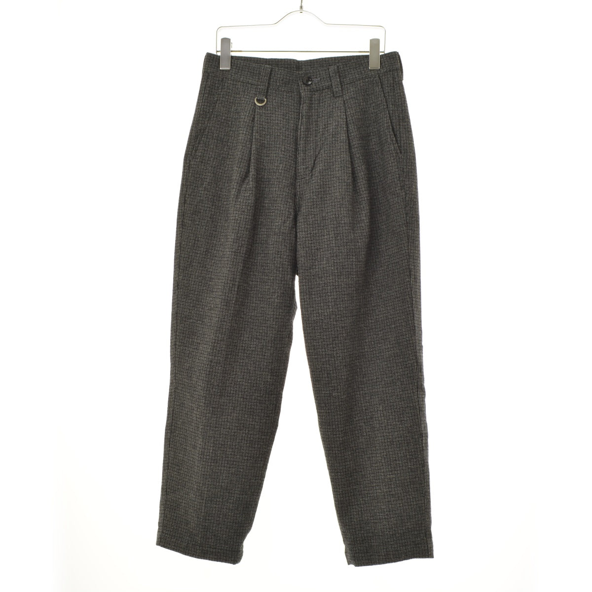 SOPH NET. SOPH-232008 MELANGE TWEED GUNCLUB CHECK 1TUCK WIDE TAPERED