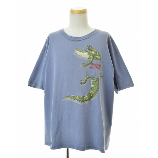 古着 90s GILDAN USA製 Budweiser バドワイザー ALLIGATER&FROGS ポケットプリント