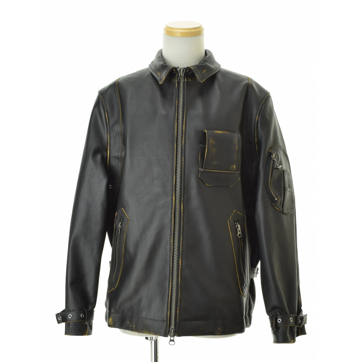 DAIRIKU 26SS 26SS-O1 MILLITARY LEATHER FLIGHT JACKET