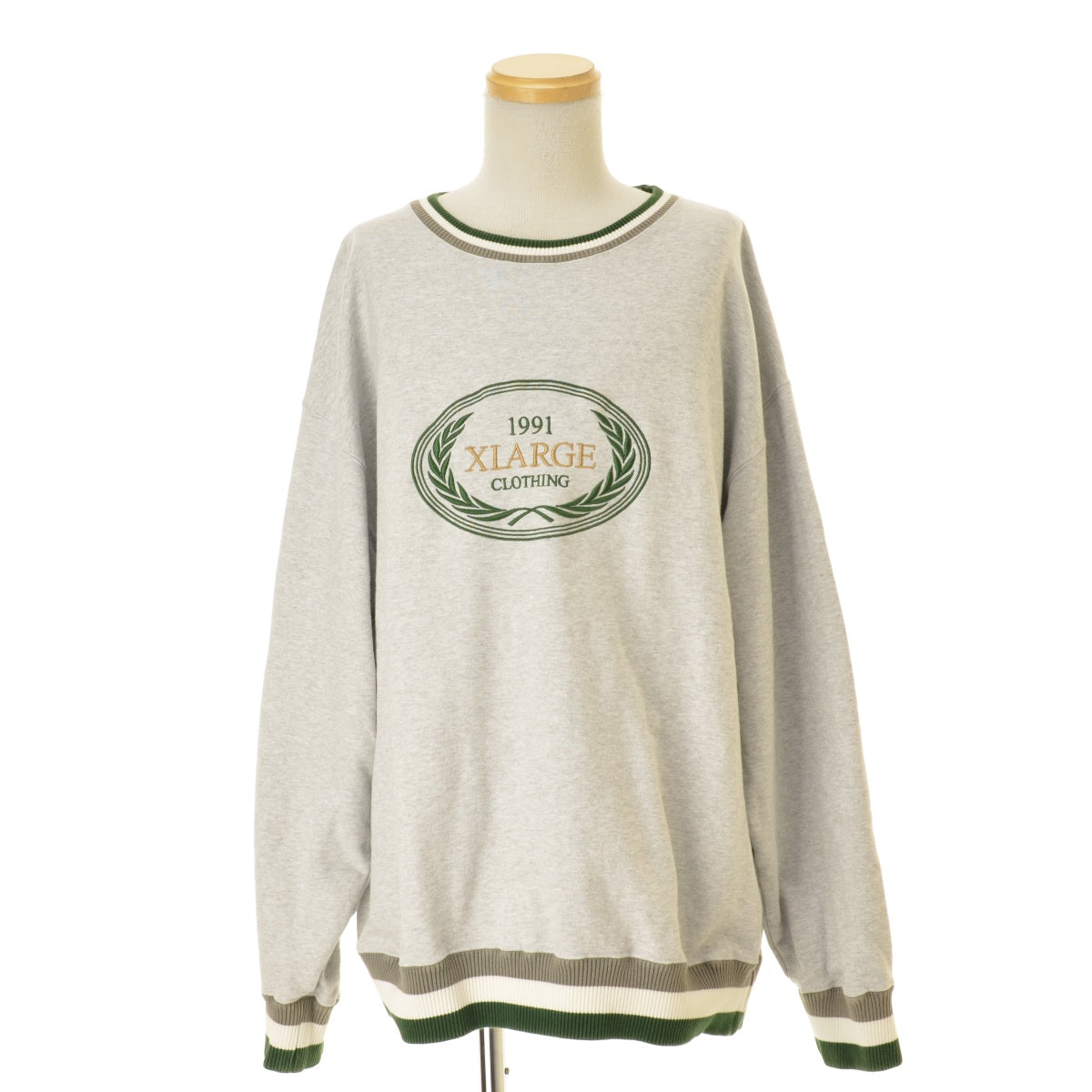 X-LARGE 101213012003 RIBLINE CREW NECK SWEAT