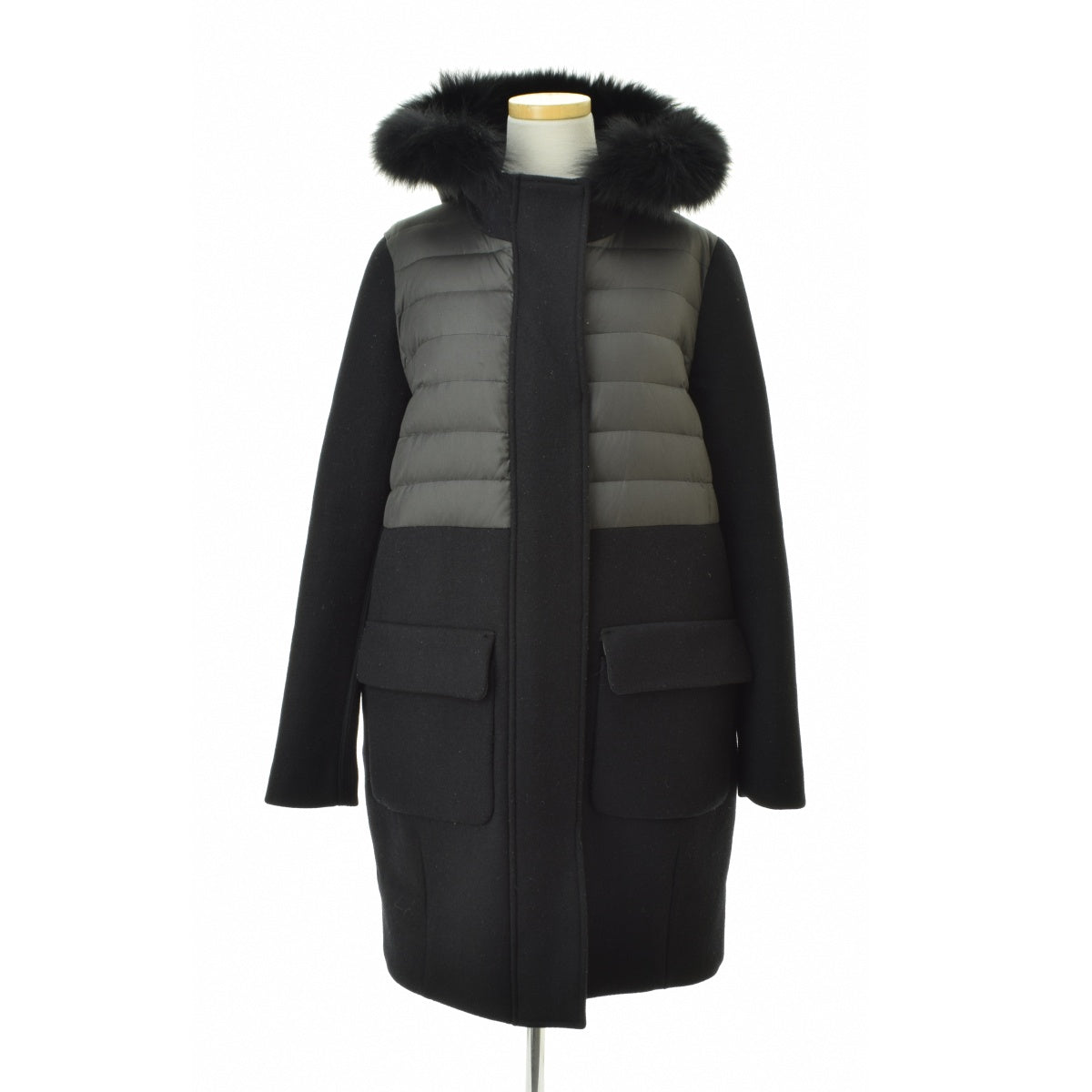 DOUBLE STANDARD CLOTHING 2797033 フォックスファー付 ダウン切替