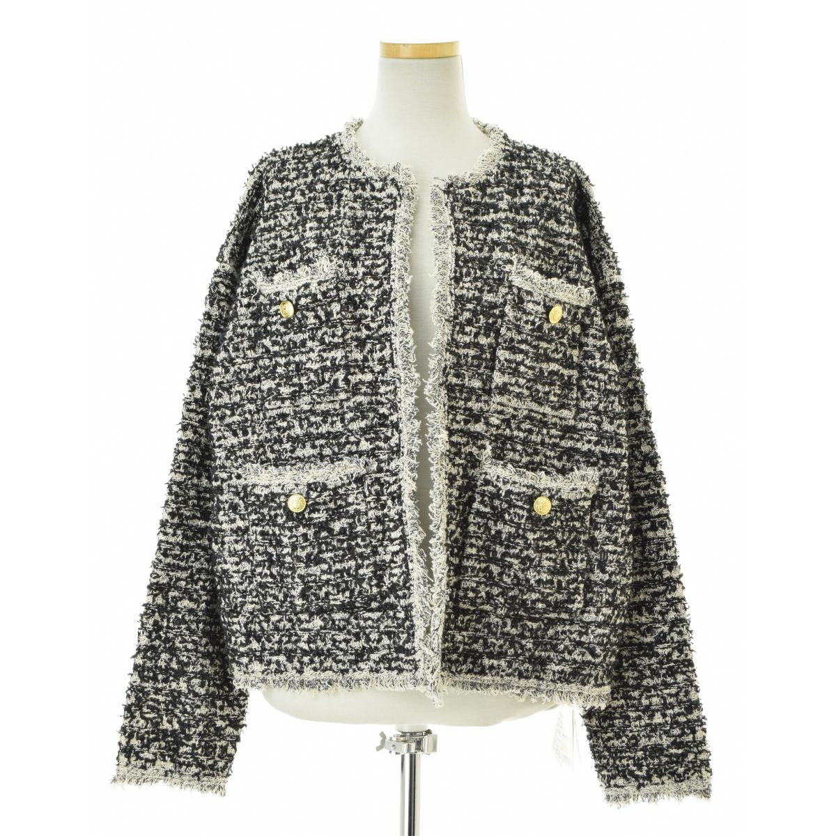 ARCHIVE STANCE 26SS 26010587000810 no-collar knit Jacket ノーカラー ニット