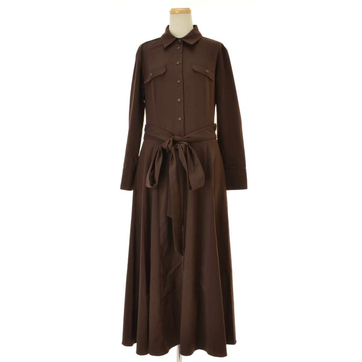 ZARA 9558/041/700 ベルテッドシャツドレスマキシ