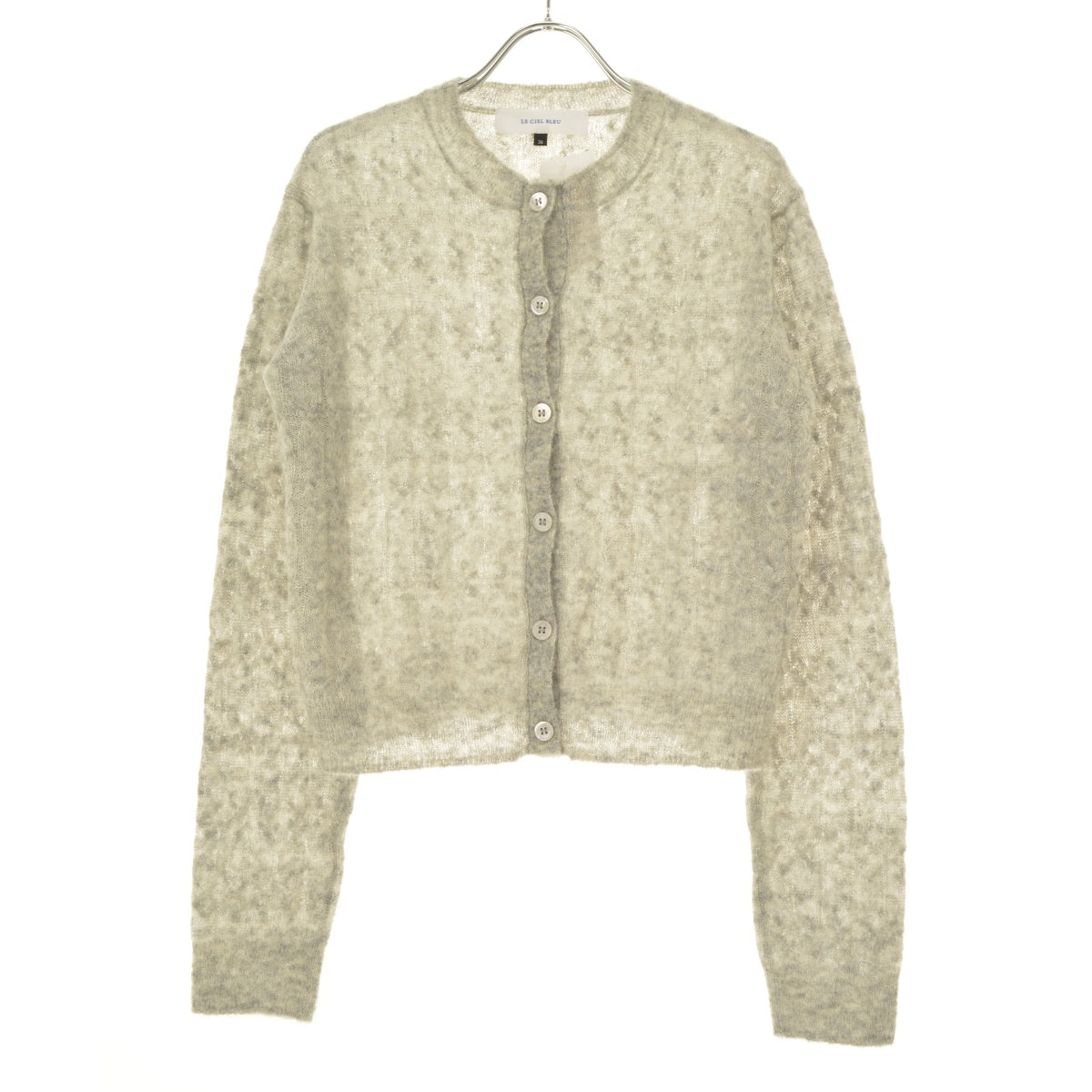 LE CIEL BLEU 26A61525 Cable Mohair Cardigan ケーブルモヘア