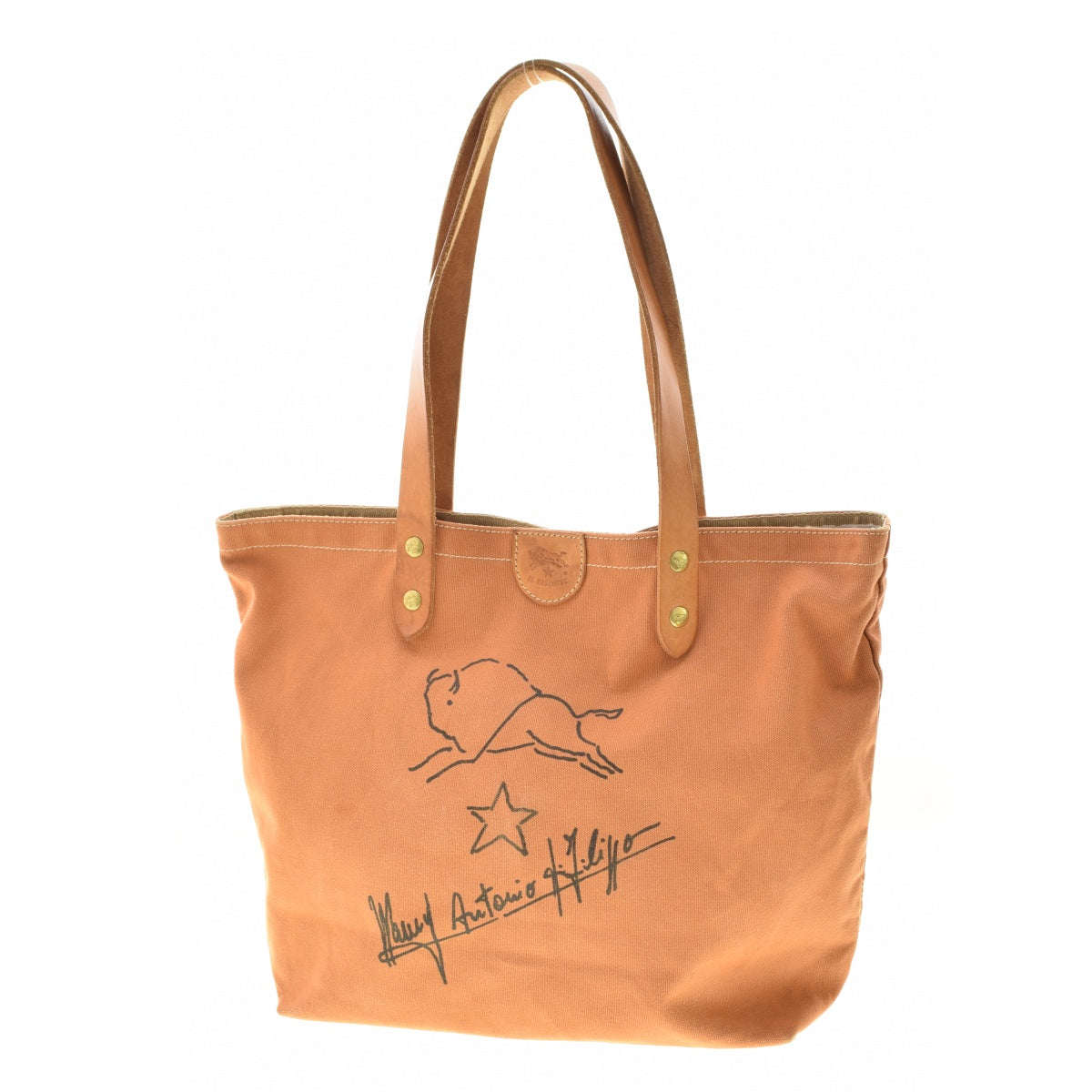 IL BISONTE サインプリント キャンバス×レザー