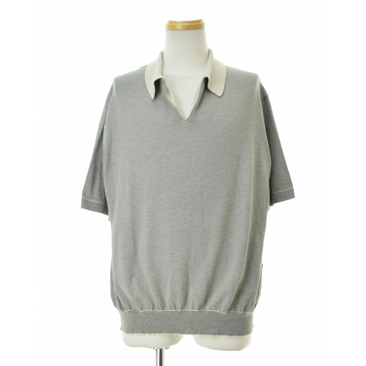 A.PRESSE 24SS 24SAP-03-03K High Gauge S/S Striped Skipper ハイゲージ ストライプ