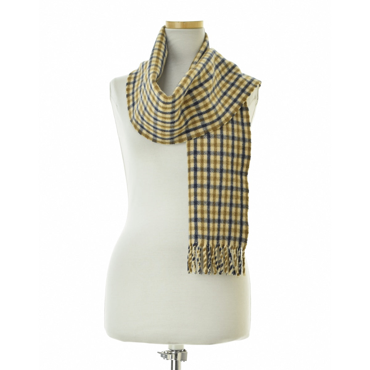 Aquascutum 英国製 ラムウール チェック