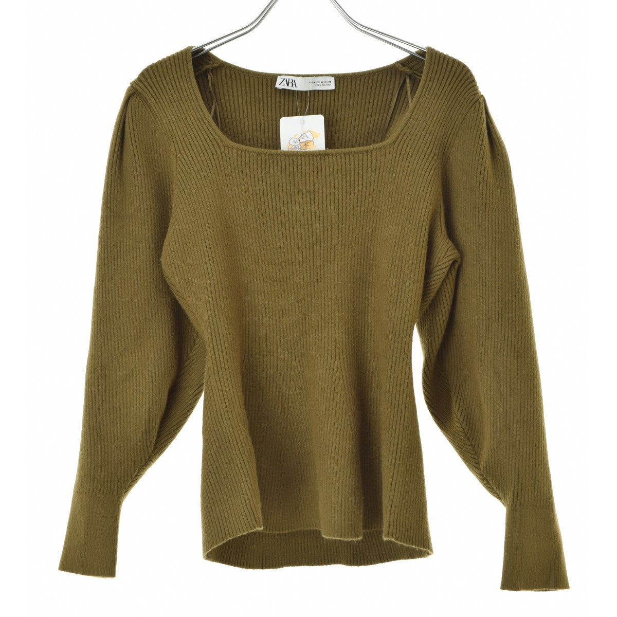 ZARA 5536/156/505 リブ スクエアネック