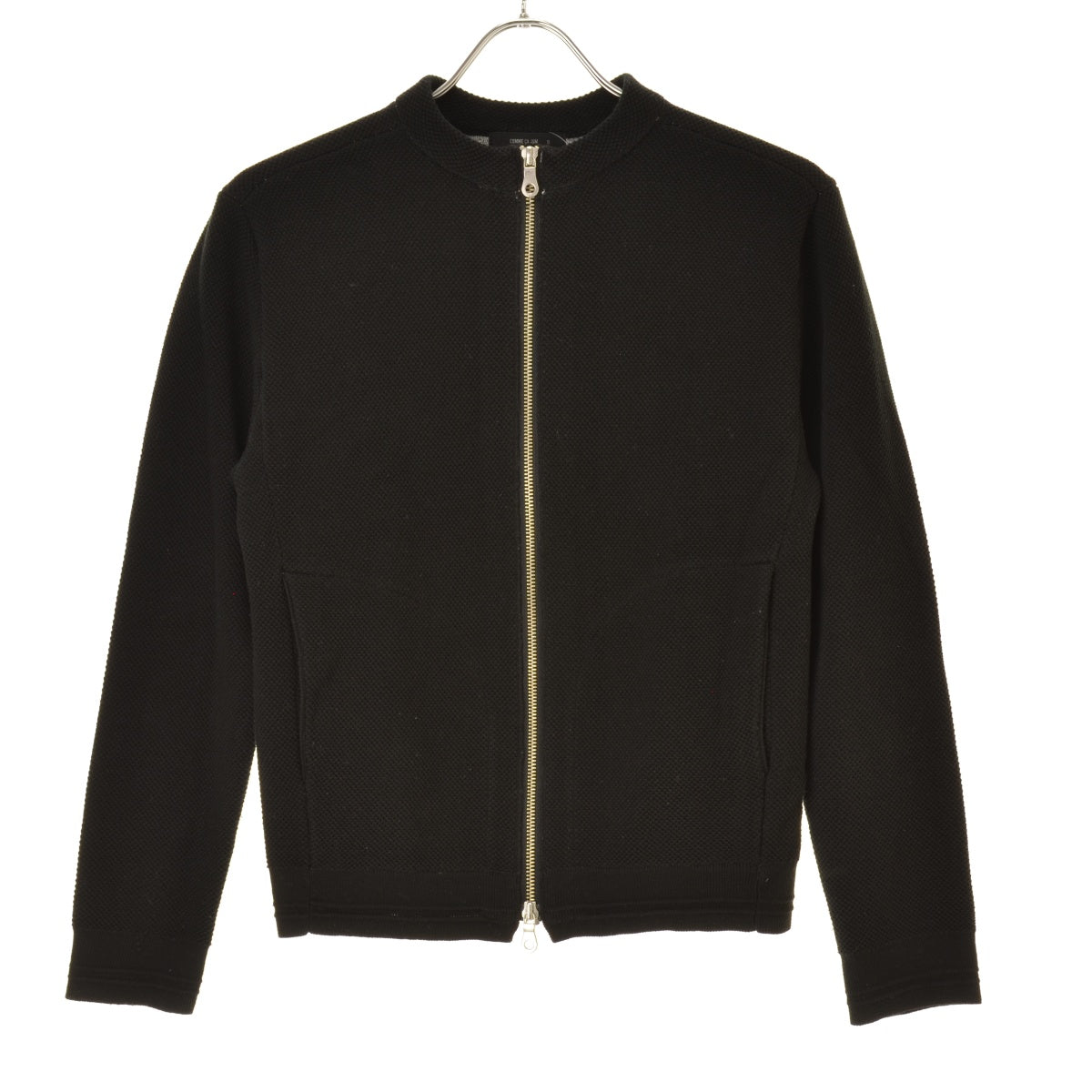 COMME CA ISM ジップアップアクリルブレンドニット