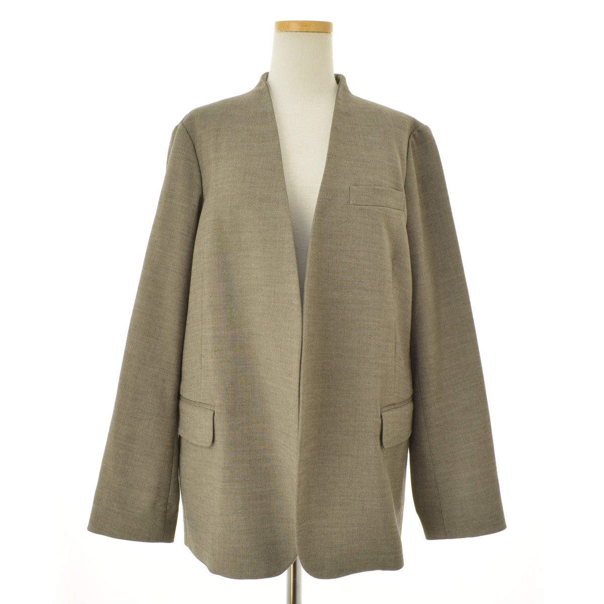 Framework 23AW 23010220704030 TWフォルムクロス ノーカラージャケットコート