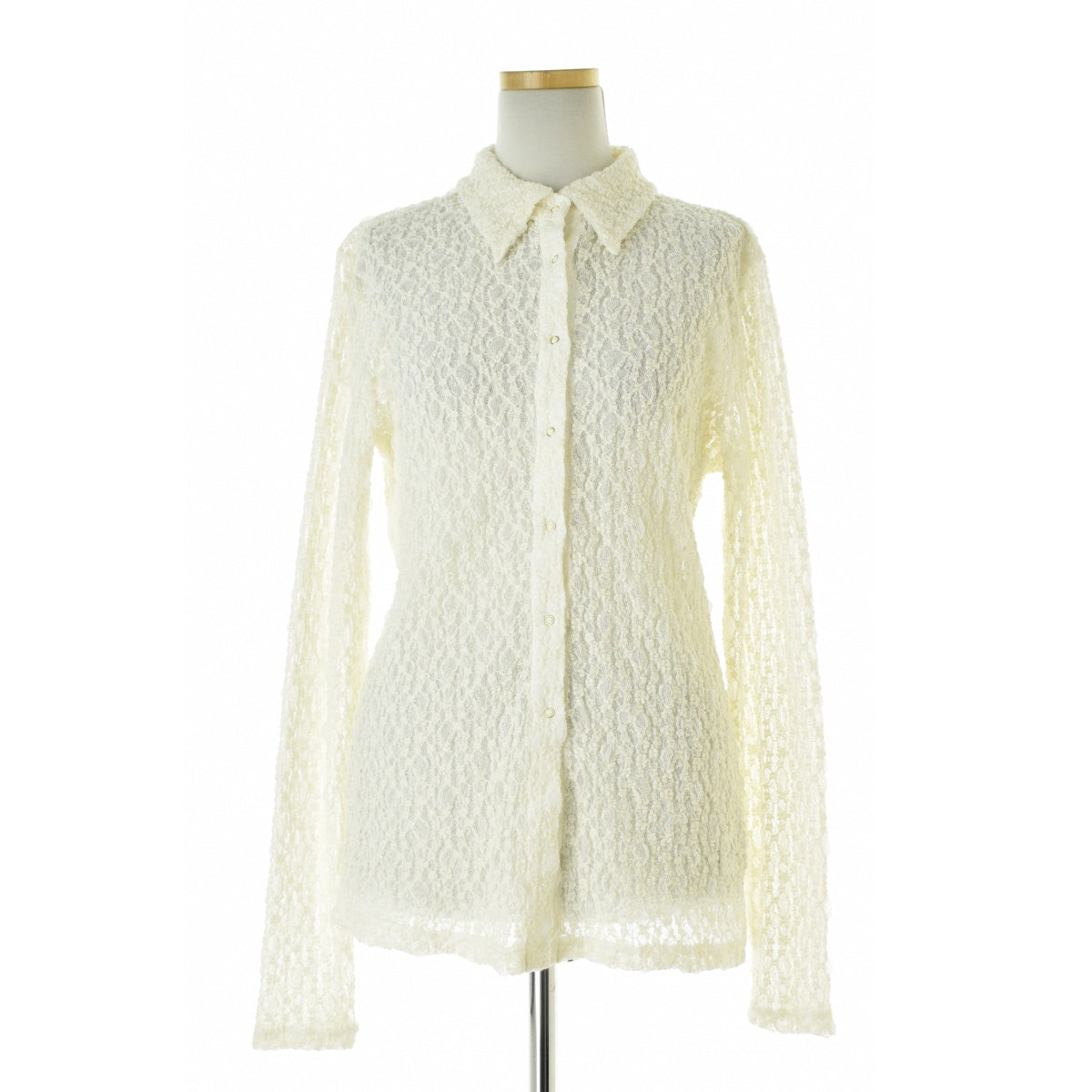 IENA 25AW 25070914388030 IENA LA BOUCLE ストレッチレースシャツ