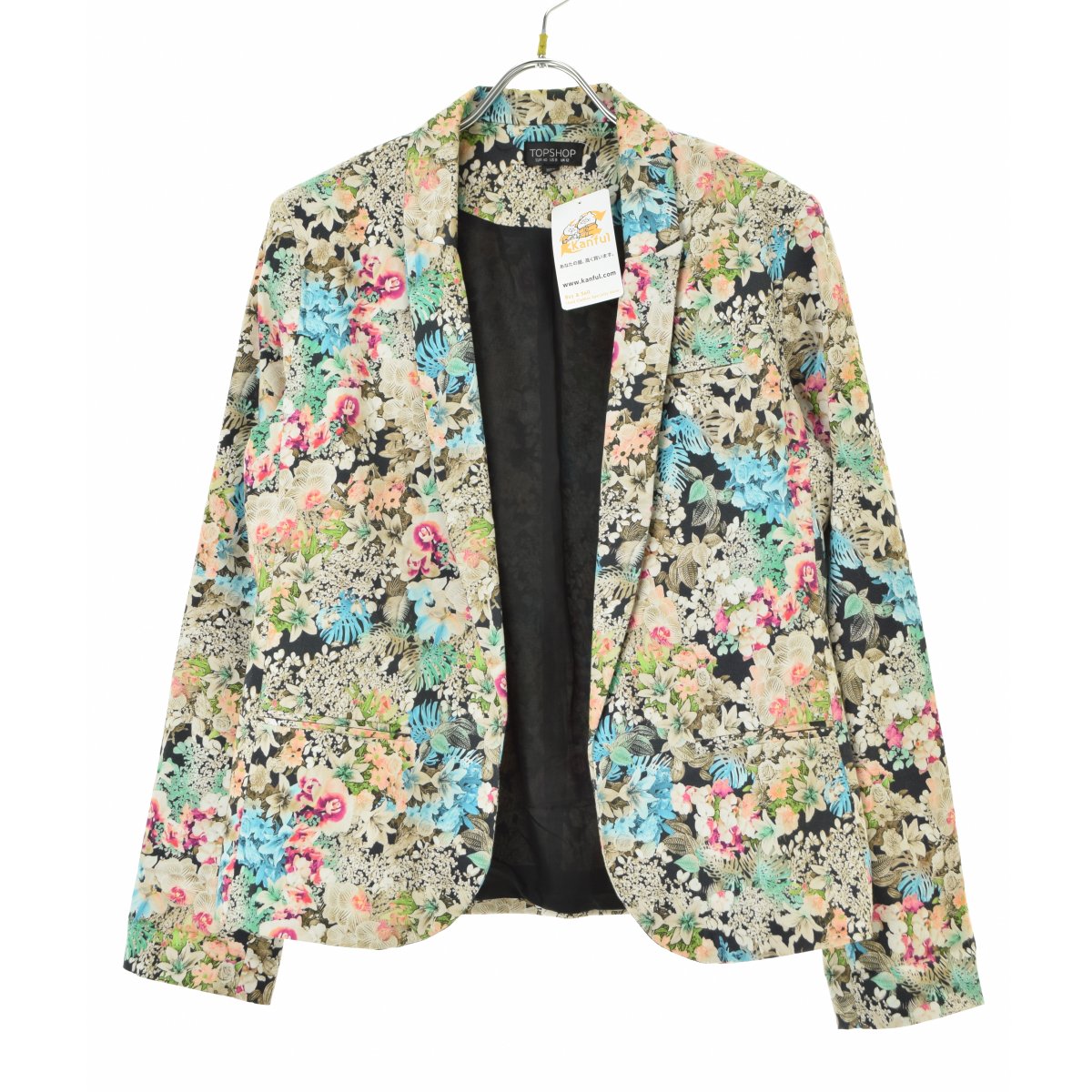 TOPSHOP ボタニカル柄 ボタンレス