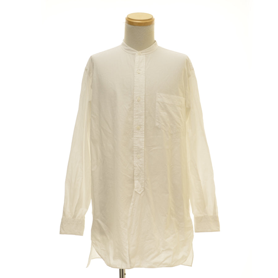 COMOLI N03-02003 バンドカラーシャツ