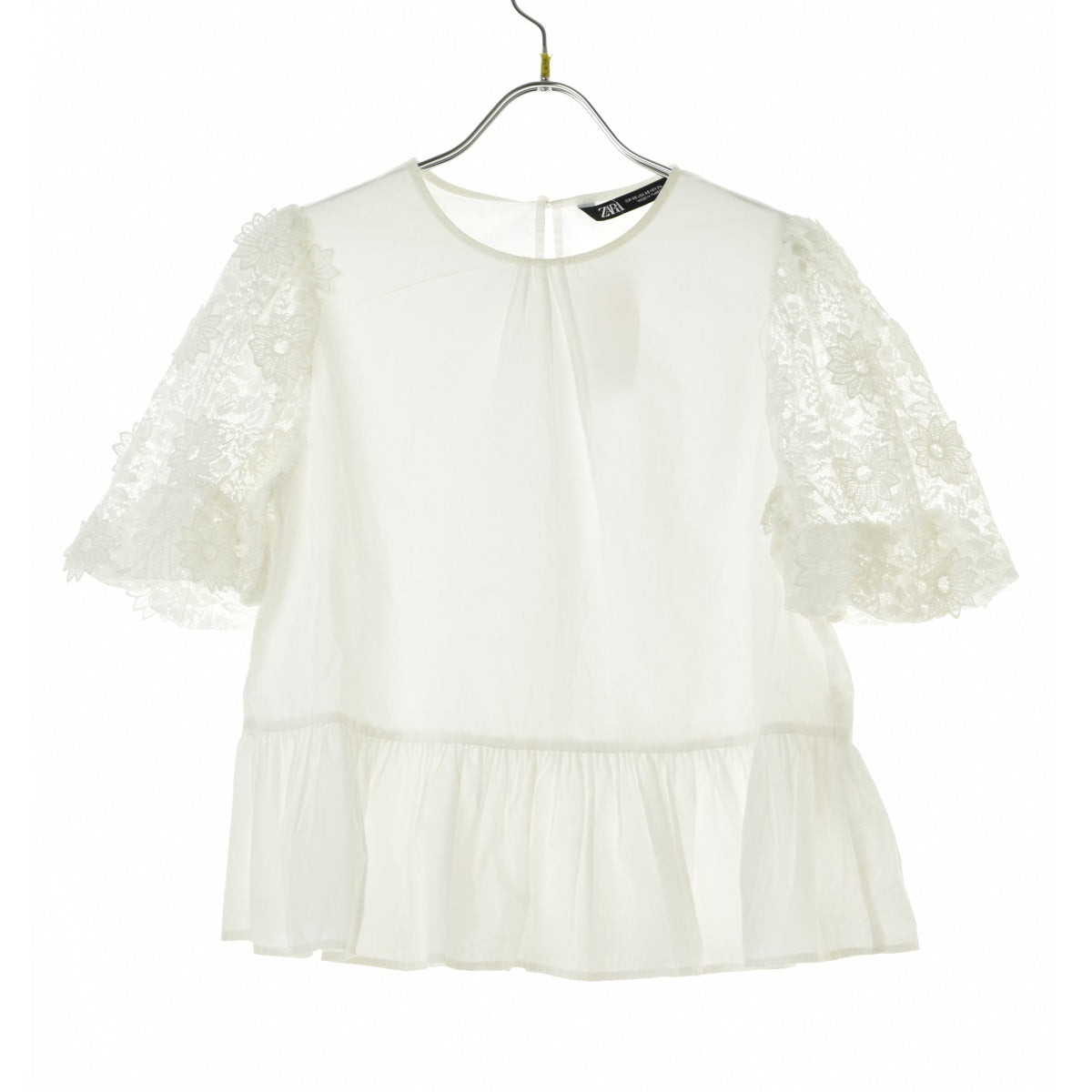 ZARA レース切替 ポプリン