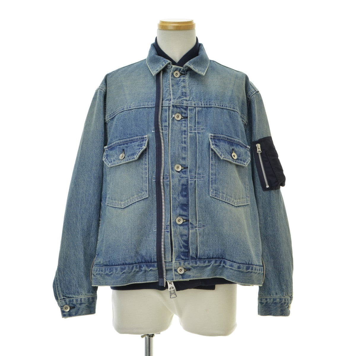 sacai 26SS SCM-304 Denim x Nylon Twill Jacket ナイロン ツイル ドッキング