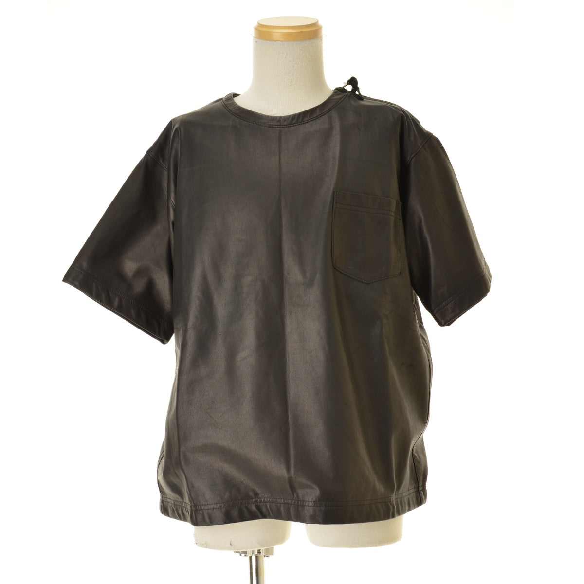 HYOGO LEATHER 69-25-0003-913 BEAMS 取扱い Washable Leather T-shirt