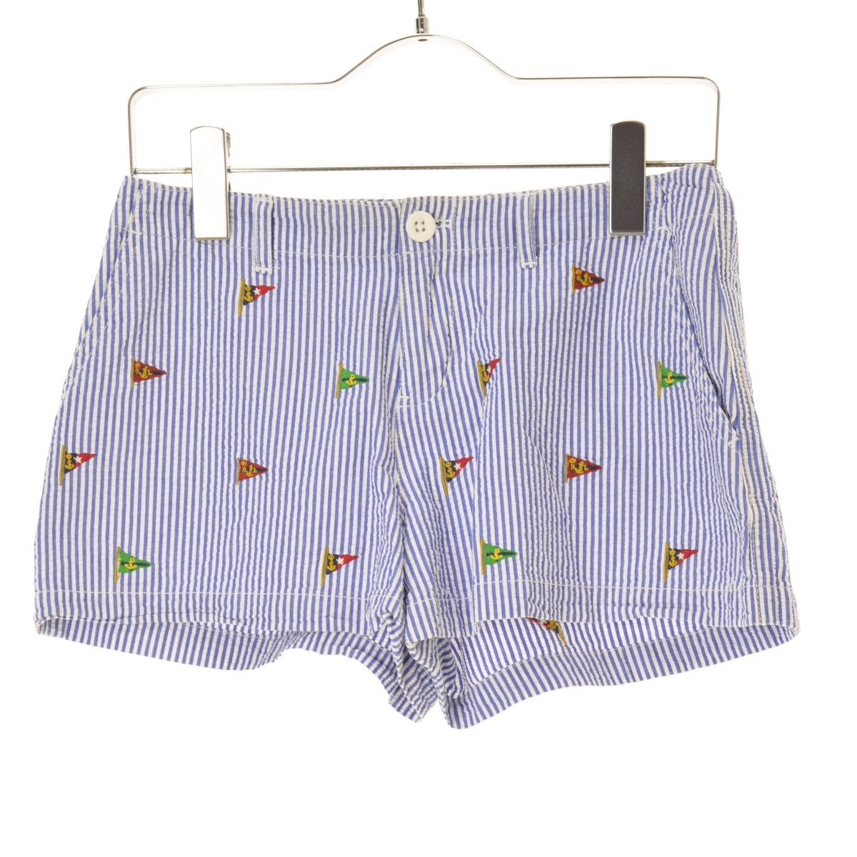 POLO RALPH LAUREN フラッグ刺繍 シアサッカーストライプ