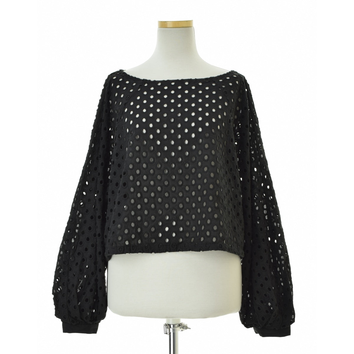 SPICK AND SPAN 25SS 25051200302010 カットワークドットボートネックブラウス